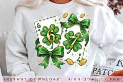 Lucky Clover Cards PNG Design Product Image 1