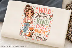 Wild At Heart Kind By Choice PNG Sublimation Design Product Image 2