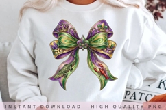 Mardi Gras Coquette Bow PNG Design Product Image 2