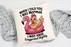 Funny Chicken Inflatable Flamingo Design For Sublimation PNG Product Image 2