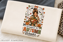 Wrapped In Autumn Wonder PNG Sublimation Design, Plaid Product Image 1