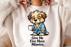 Give Me Five More Minutes Dog PNG, Funny Sleepy Dog Coffee Product Image 2