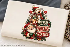 Cute Holiday Friends Forever Snowman Reindeer Santa Product Image 2