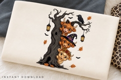 Spooky Tree Highland Cow PNG Sublimation Design, Cute Product Image 2
