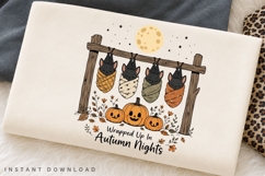Cozy Bats Swaddled PNG Sublimation Design, Wrapped Up Product Image 3