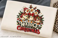 Festive Christmas Geese Waddle Into Christmas Winter Holiday Product Image 2