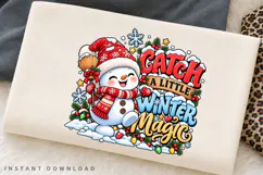 Cute Snowman Christmas Winter Magic Holiday Design PNG Product Image 2