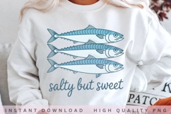 Salty But Sweet PNG, Funny Fish Sublimation, Coastal Product Image 1