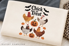 Chick or Treat PNG, Funny Halloween Chicken Sublimation Product Image 2