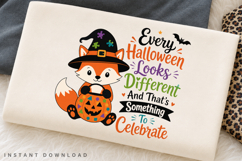 Every Halloween Looks Different PNG, Autism Fox Pumpkin Product Image 2