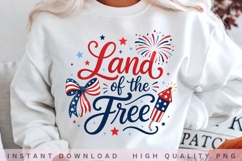 Land of the Free PNG Design, Patriotic 4th of July Product Image 1