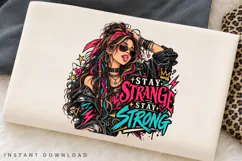 Edgy Alternative Girl with Colorful Braids, Bandana Product Image 2