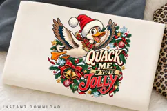 Quack Me If You’re Jolly Funny Christmas Duck Holiday PNG Product Image 3