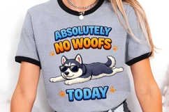 Absolutely No Woofs Today PNG, Funny Husky Dog PNG Product Image 2