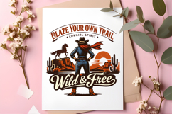 Blaze Your Own Trail Wild &amp; Free Cowgirl Spirit PNG Product Image 6