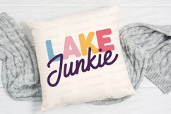 Lake Junkie Typographic Design Colorful Sublimation PNG Product Image 2