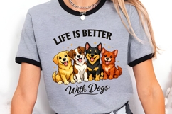Life Is Better With Dogs PNG, Cute Dog Pack PNG, Funny Dog Product Image 2