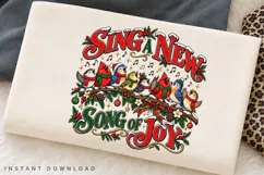 Singing Snow Song of Joy Winter Birds Christmas Holiday PNG Product Image 2