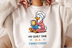 My Quiet Time Is A Family Event PNG, Funny Mama Goose Coffee Product Image 1