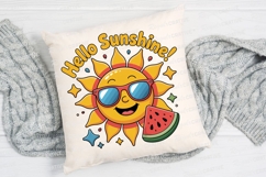 Smiling Cartoon Sun with Sunglasses and Sublimation PNG Product Image 4