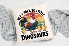 Rooster And Chicks Dinosaur Quote Sublimation PNG Product Image 2