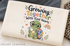 Growing Together With Kind Hearts PNG Sublimation Design Product Image 1