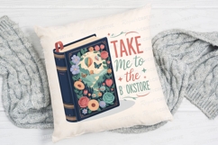 Floral Design Book Take Me Bookstore Sublimation PNG Product Image 2