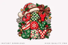 Joyful Christmas Winter Holiday Festive Typography PNG Product Image 1