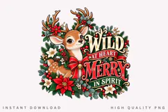 Cute Christmas Reindeer Wild at Heart Merry Spirit Festive Product Image 1