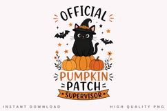Official Pumpkin Patch Supervisor PNG Sublimation Design Product Image 1