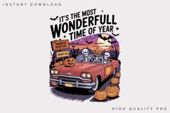 It's The Most Wonderful Time Of Year Halloween PNG, Skeleton Product Image 2