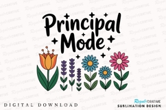 Principal Mode Floral Vector Design Sublimation PNG Product Image 1
