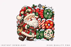 Merry Christmas Santa Claus Holiday Snow Winter Festive PNG Product Image 2