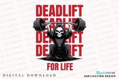 Grim Reaper Deadlift For Life Sublimation PNG Product Image 1