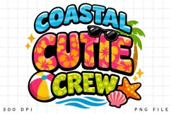 Coastal Cutie Crew Summer Beach Vacation PNG Design Product Image 2