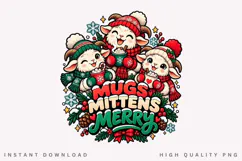 Festive Winter Lambs Mugs Mitten Merry Christmas Product Image 2