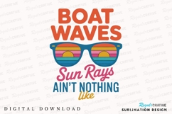 Boat Waves With Summer Sunglasses Sublimation PNG Product Image 1