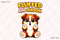 Fluffed And Shook PNG, Cute Shaking Puppy PNG, Funny Dog Product Image 1