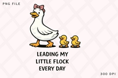 Leading My Little Flock Every Day Duck Family PNG Product Image 1