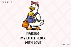 Raising My Little Flock With Love Duck Mom PNG Product Image 1