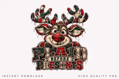 Plaid Before Presents PNG Sublimation Design Product Image 1