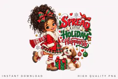Spread a Little Holiday Happiness Cute Girl and Puppy Product Image 2