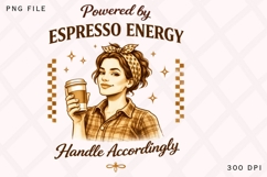 Powered By Espresso Energy PNG Design Product Image 1