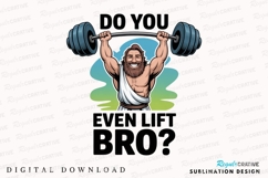 Strongman Lifting Barbell Funny Fitness Sublimation PNG Product Image 2