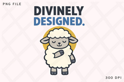 Divinely Designed Cute Faith Inspired Sheep Design Product Image 1