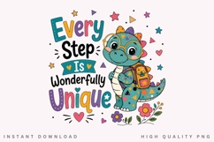 Every Step Is Wonderfully Unique PNG Sublimation Design Product Image 2