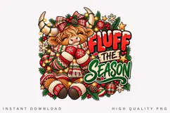 Cozy Highland Cow Fluff The Season Christmas Winter Holiday Product Image 1