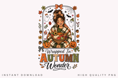 Wrapped In Autumn Wonder PNG Sublimation Design, Plaid Product Image 2