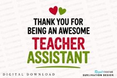 Appreciative Message For An Awesome Teacher Sublimation PNG Product Image 1