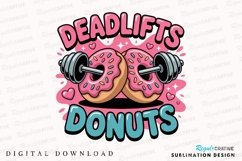 Deadlifts Donuts Vector Graphic Sublimation PNG Product Image 1